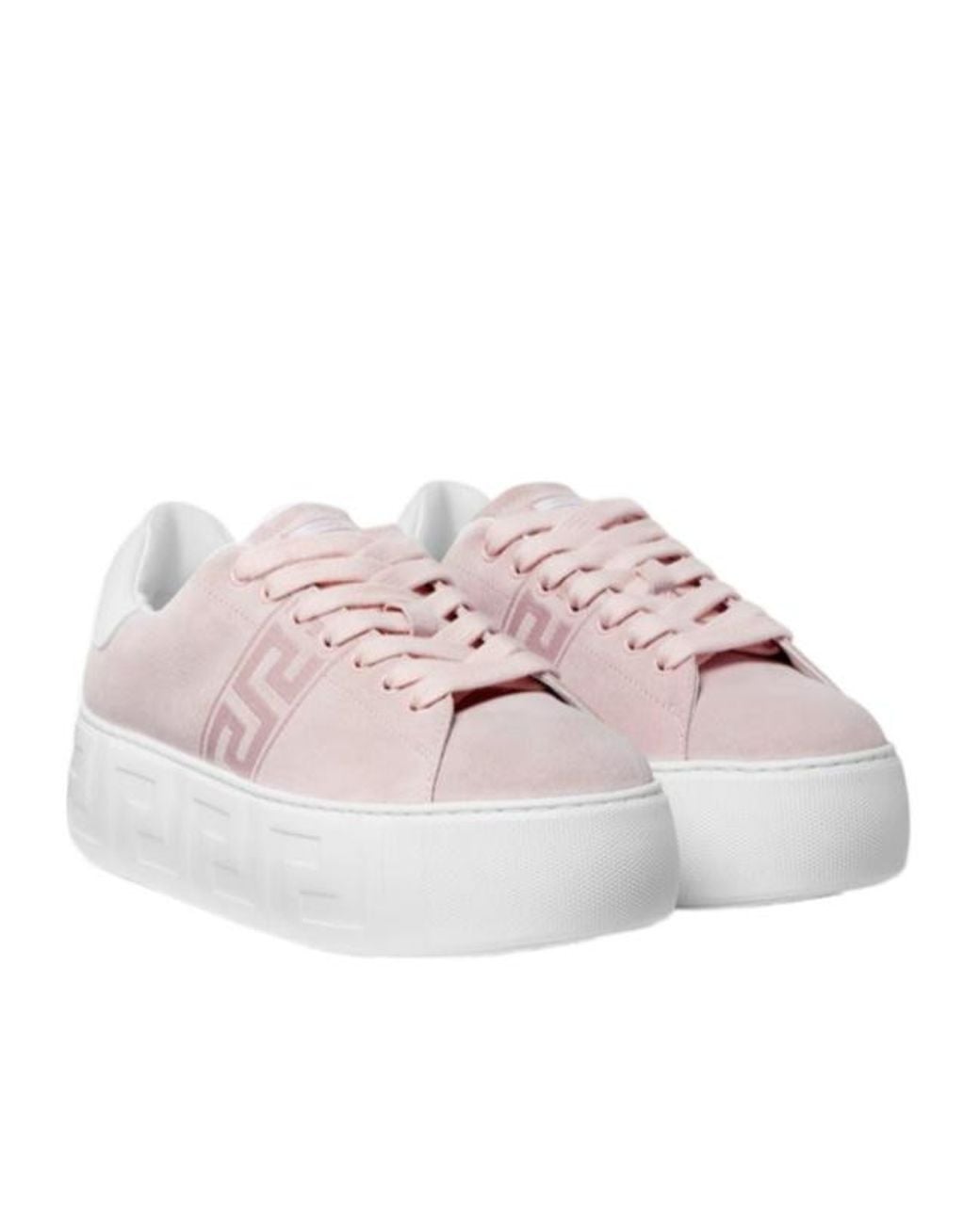Versace Pink La Greca Platform Sneakers