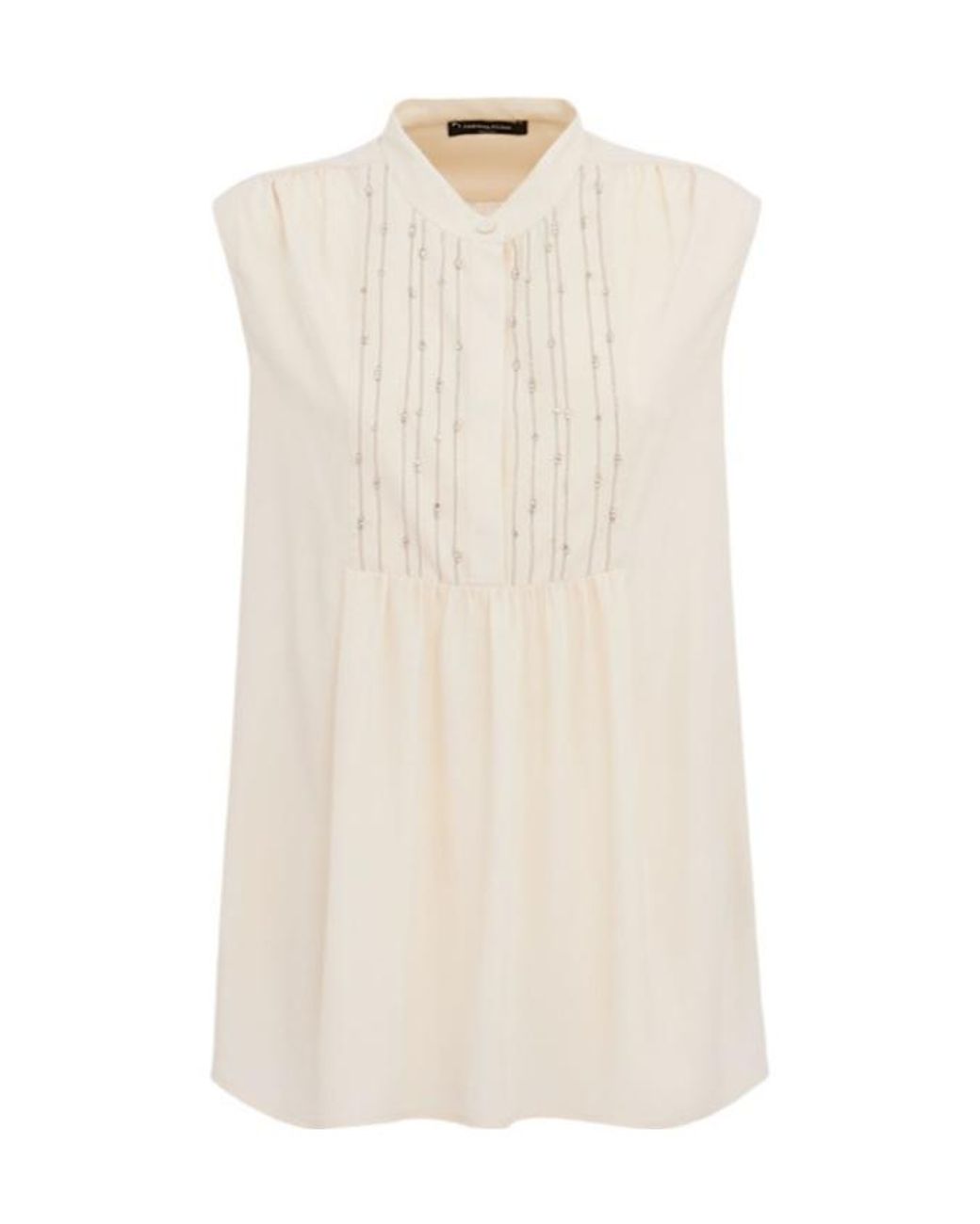 Fabiana Filippi Natural Crepe De Chine Long Top