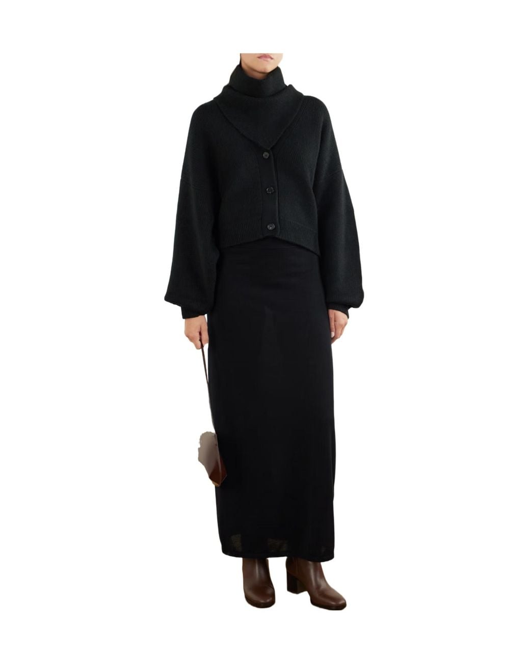 LeKasha Black Turtleneck Longsleeve Top