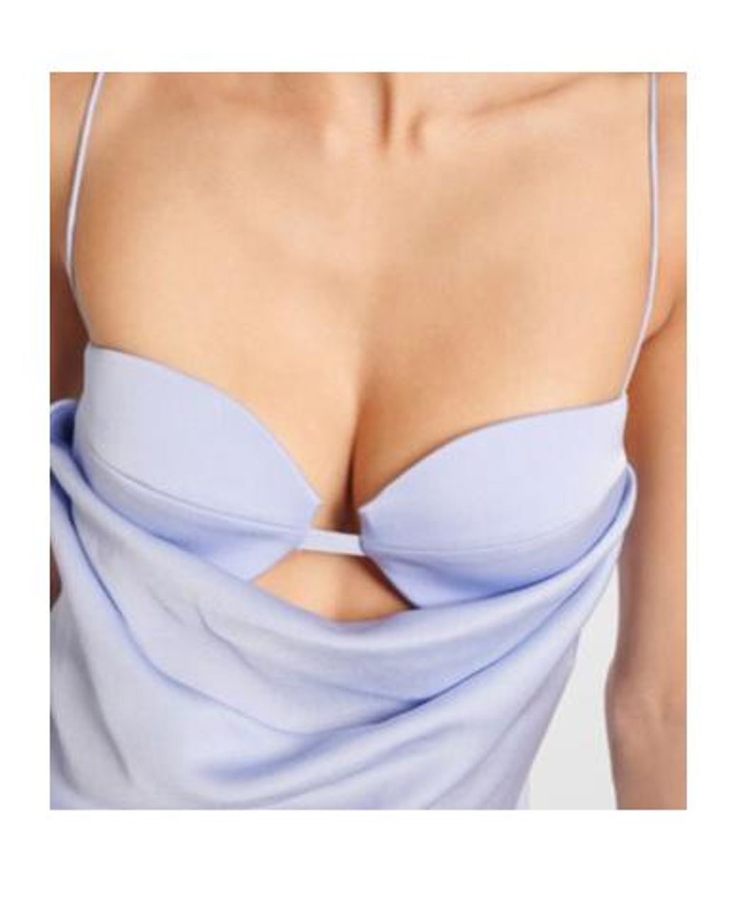 Alex Perry Blue Cutout Draped Satin Crêpe Gown