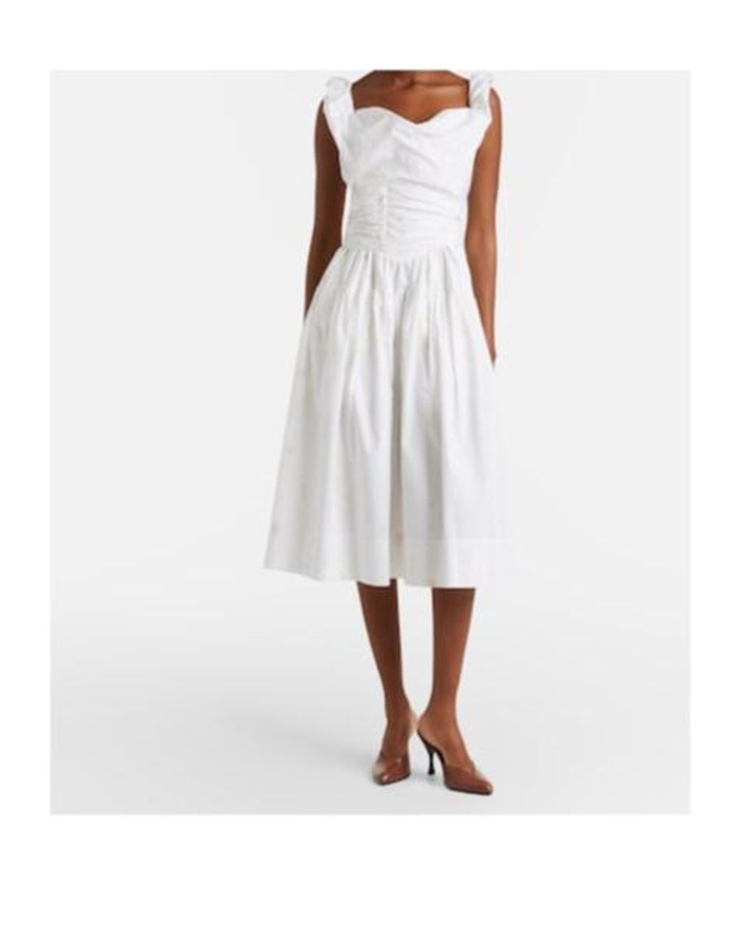 Vivienne Westwood White Sunday Floral Cotton-Blend Corset Dress