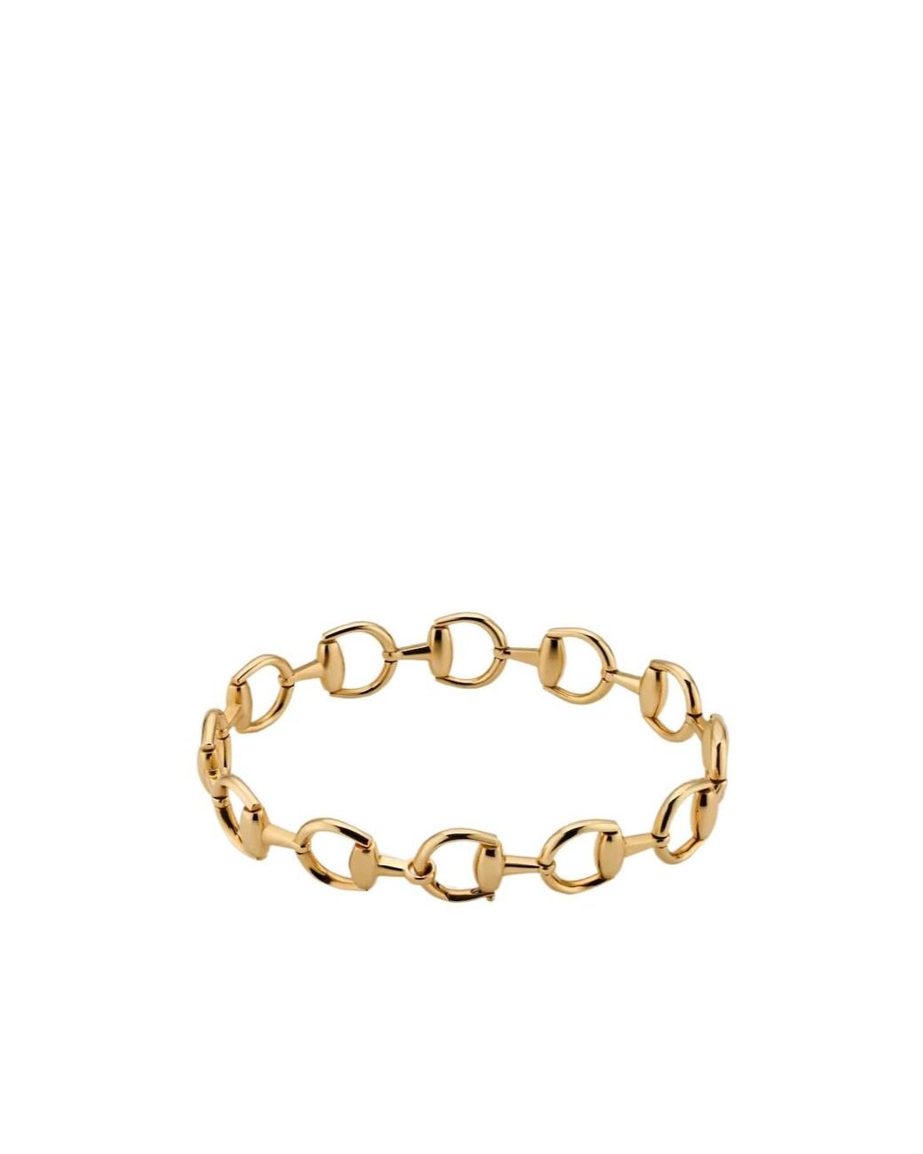 Gucci Metallic Horsebit 18K Bracelet for men