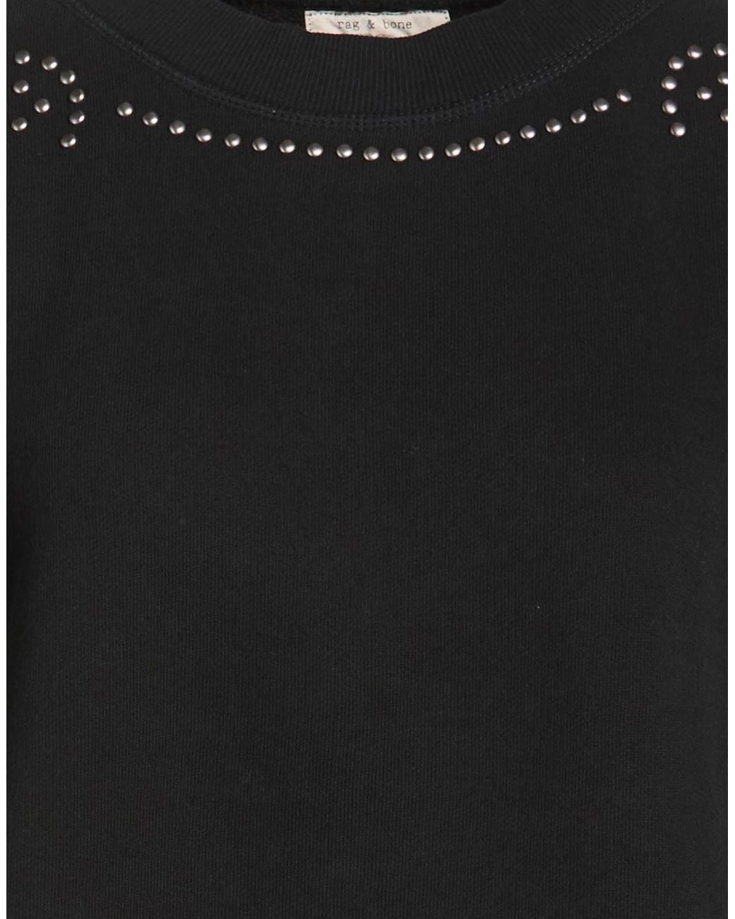 Rag & Bone Black Solid-Color Sweatshirt