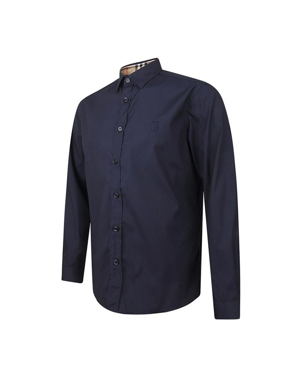 Burberry Blue Slim Fit Monogram Shirt for men