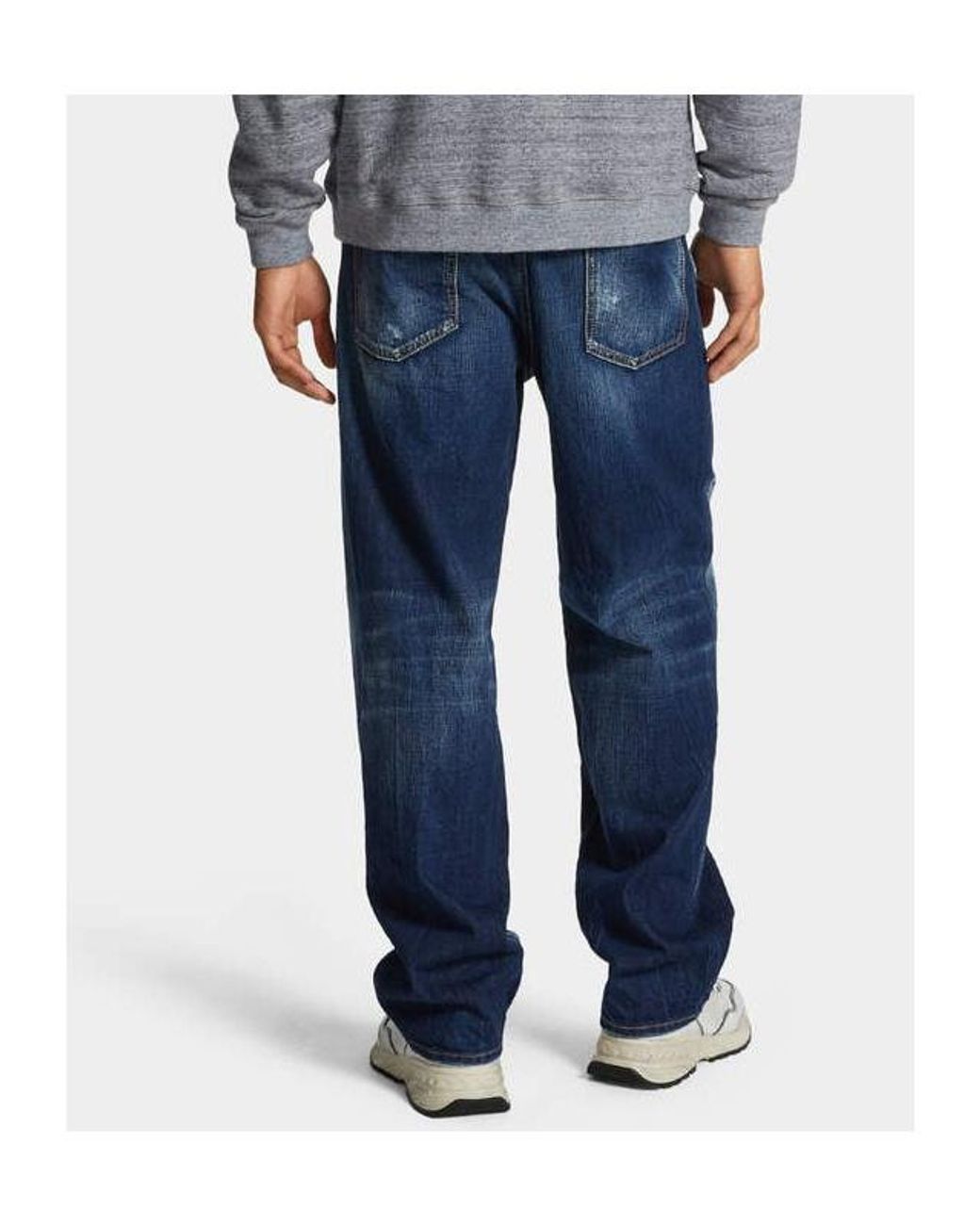 DSquared² Blue Be Cool Be Nice Wash Loose Jeans for men