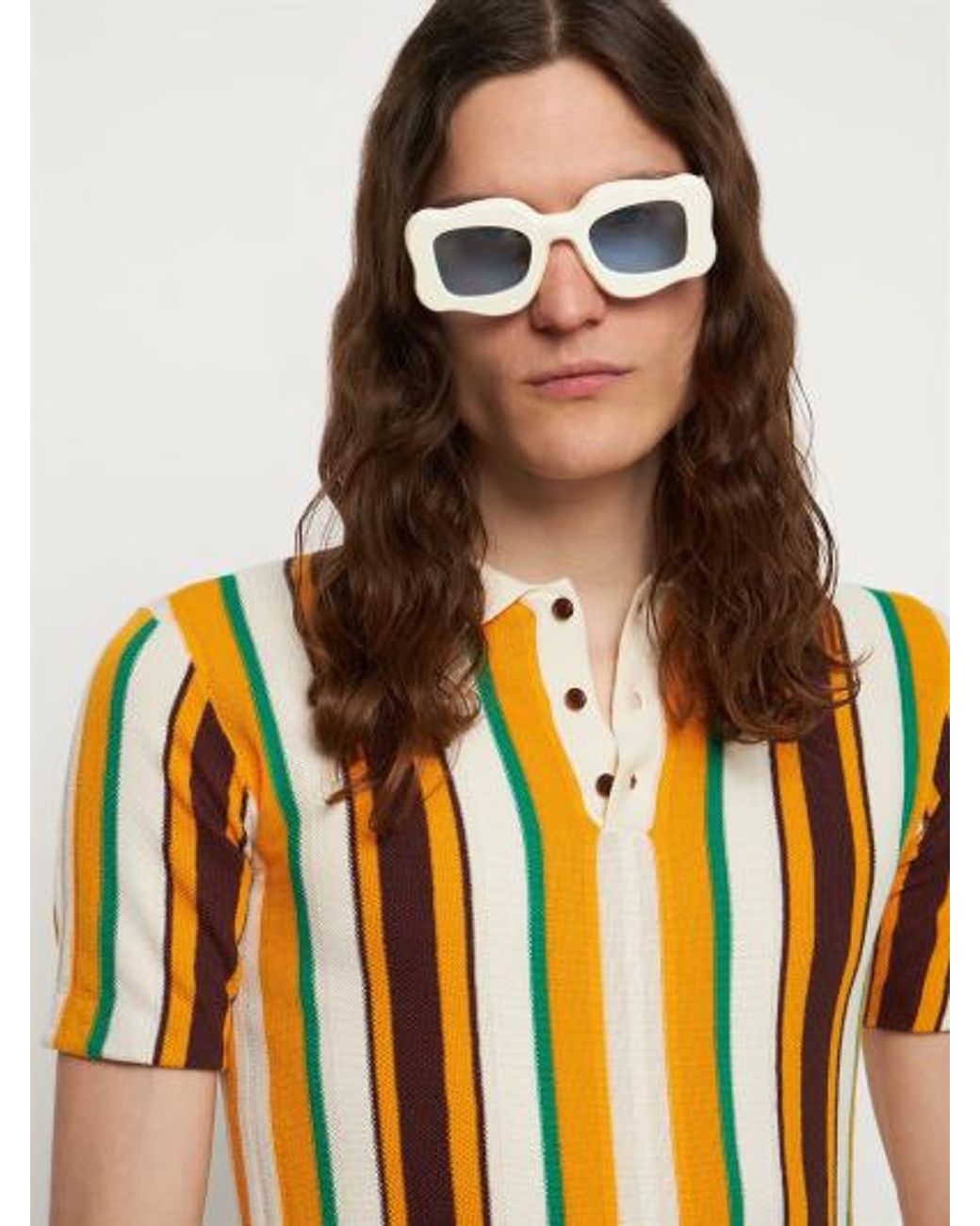 Bonsai White Logo Sunglasses for men