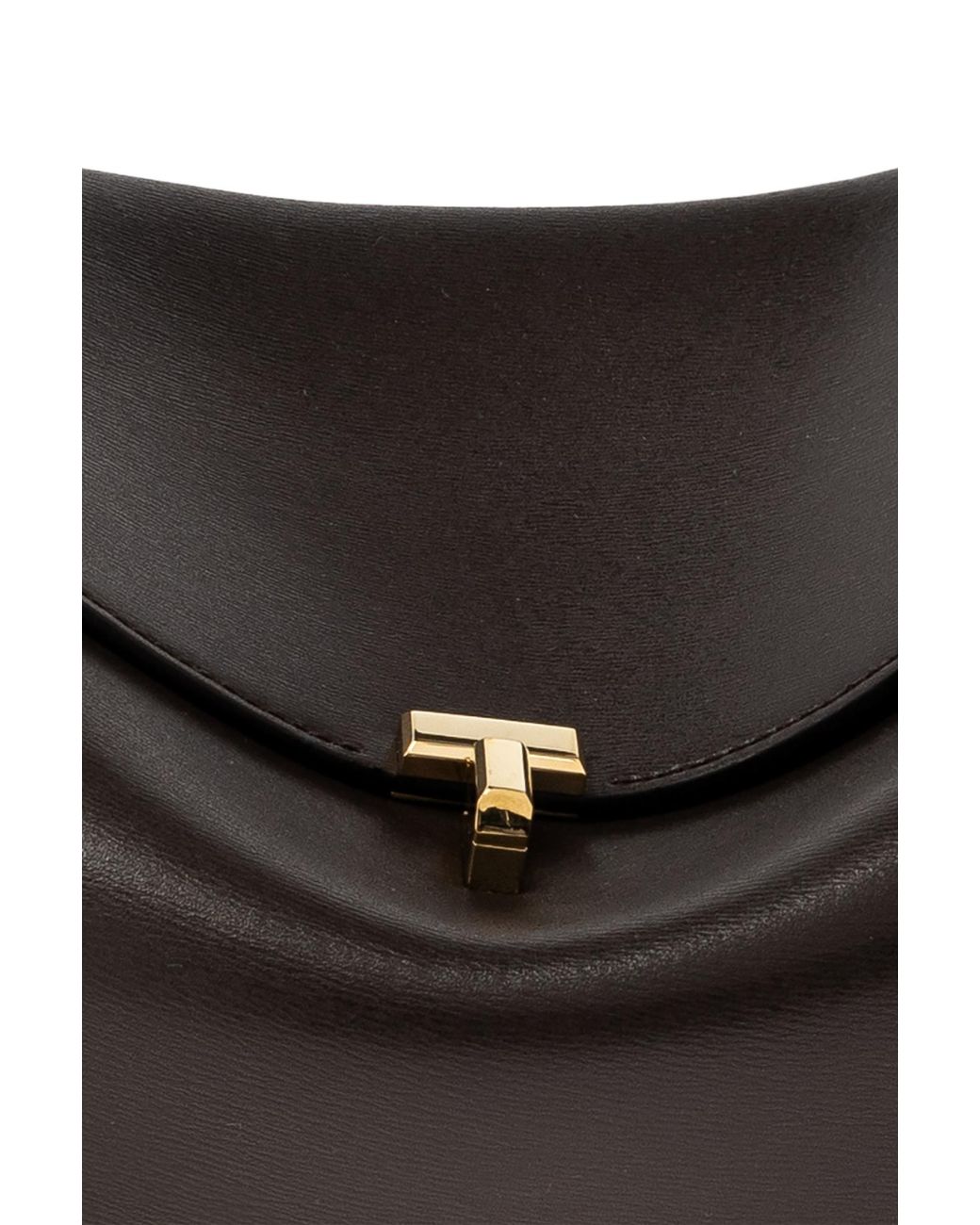 Totême Black Totême T-Lock Top Handle Medium Shoulder Bag
