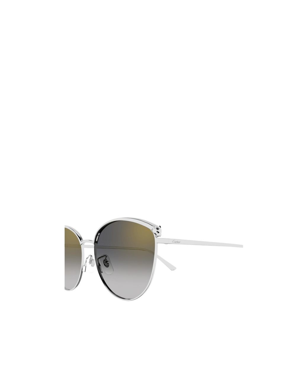 Cartier Metallic Oval-Frame Sunglasses