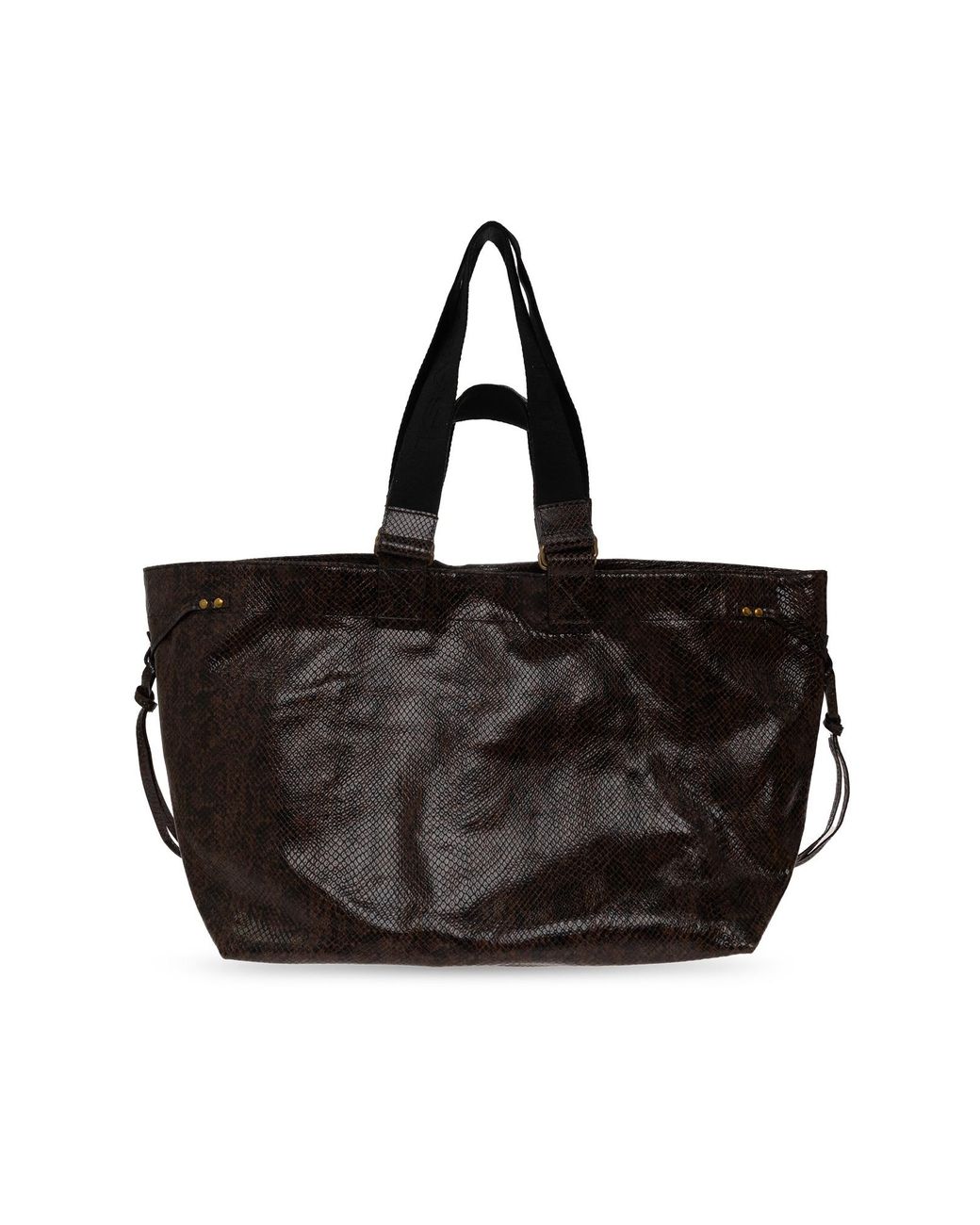 Isabel Marant Black Python-Print Handbag