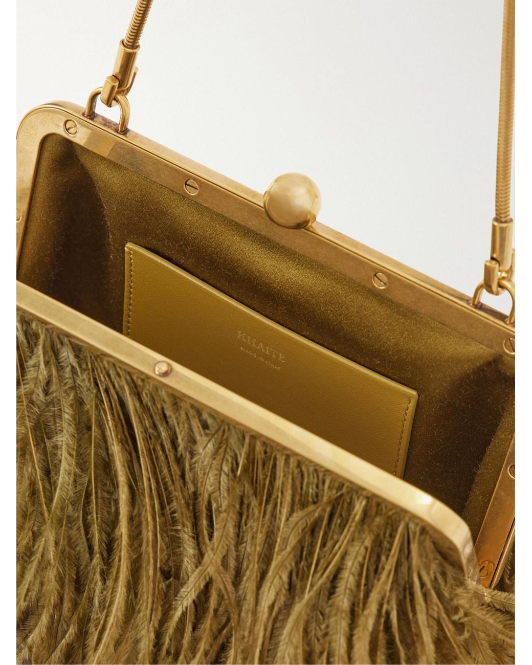 Khaite Metallic Satin Shoulder Bag