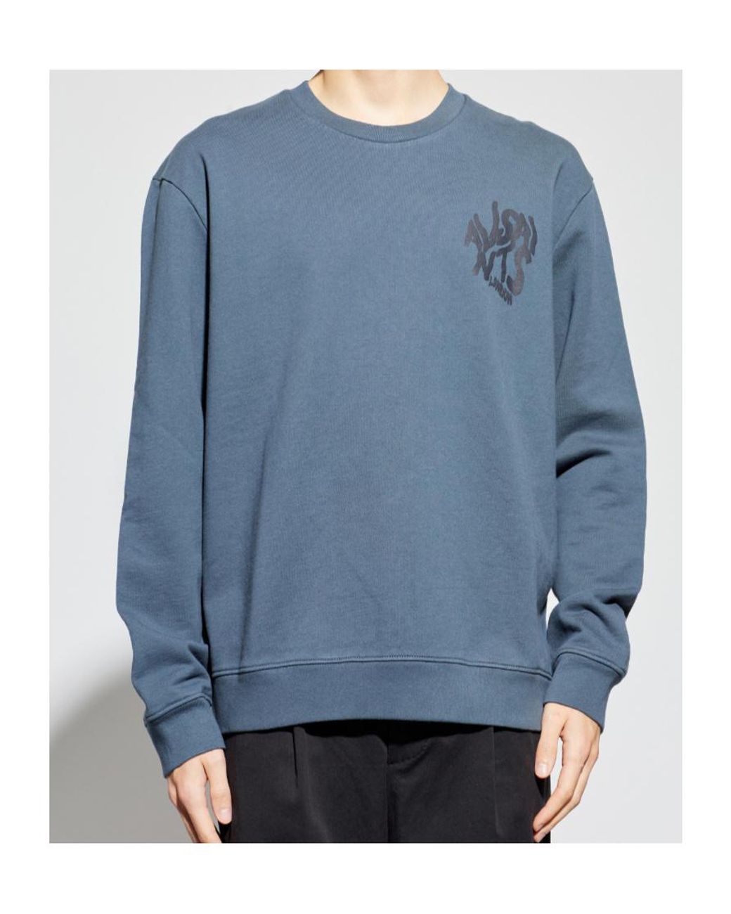 AllSaints Blue Orlando Graphic Sweatshirt for men
