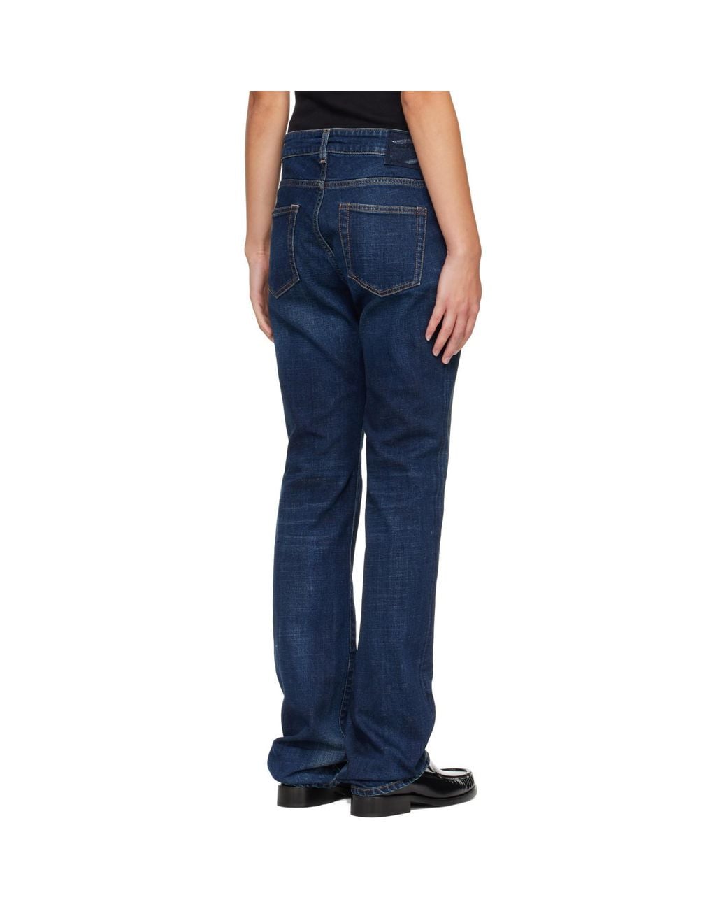 Acne Blue Belt Loop Jeans