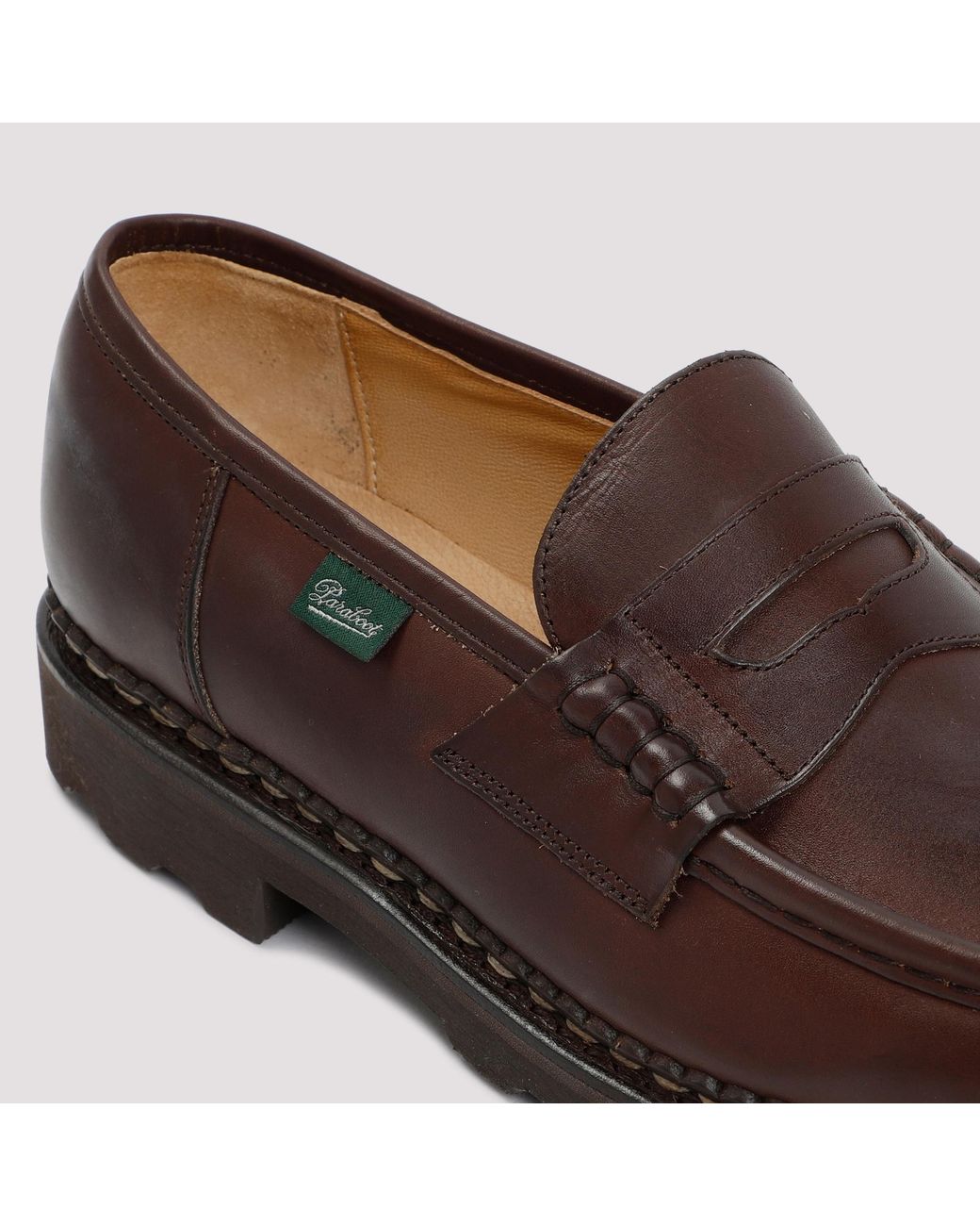 Paraboot Brown Reims Slip-On Loafers for men