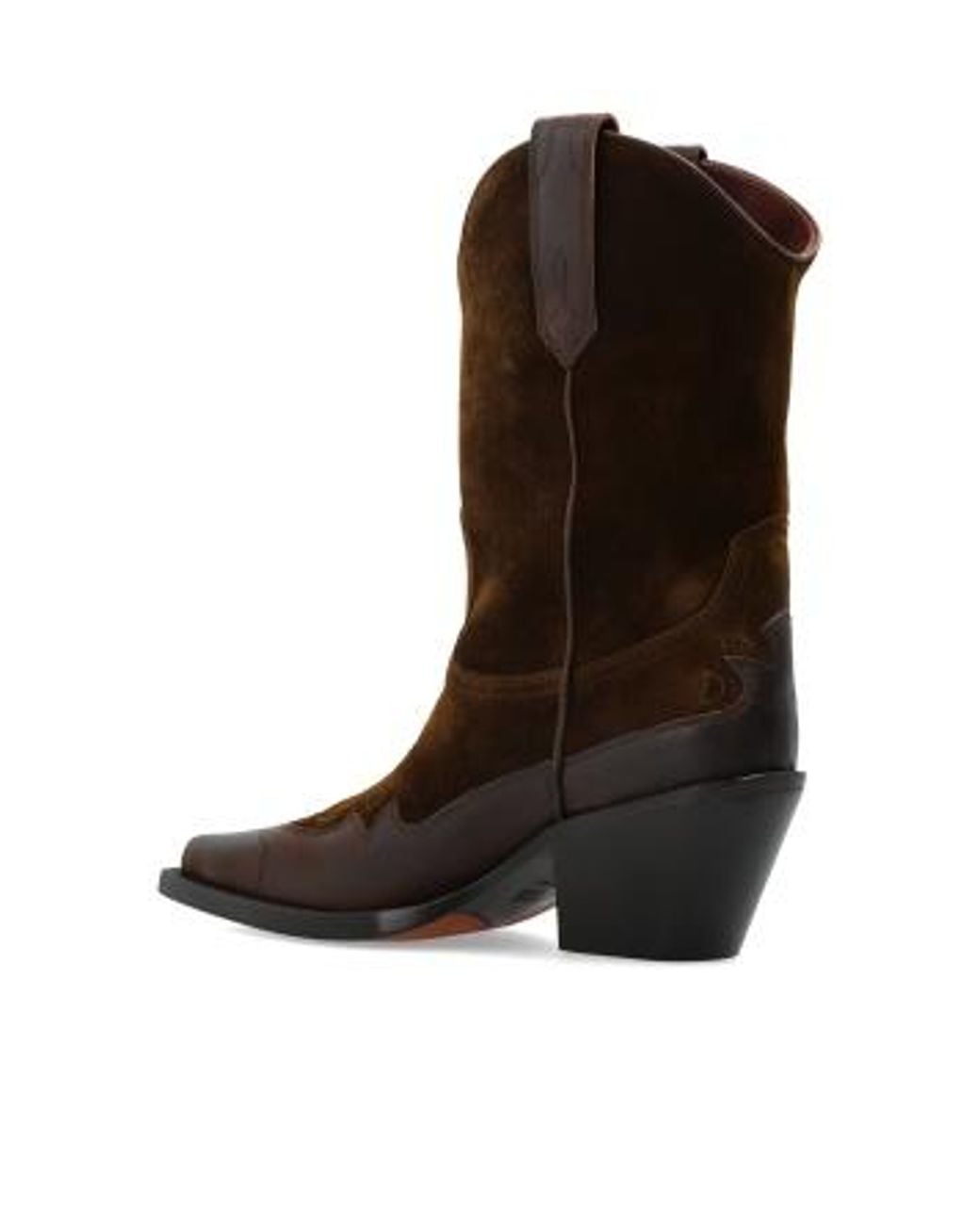 Paris Texas Brown Dakota 60 Western Ankle Boots