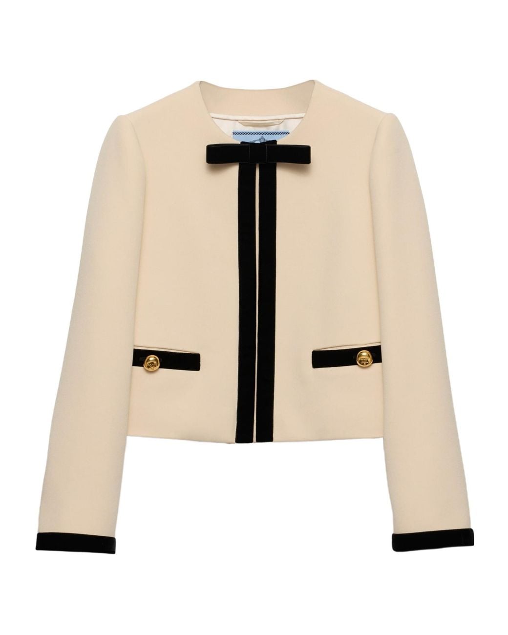 Prada Natural Single-Breasted Jacket