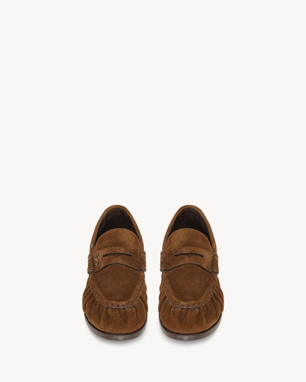 Saint Laurent Brown Le Loafer Slip-On Flat Shoes