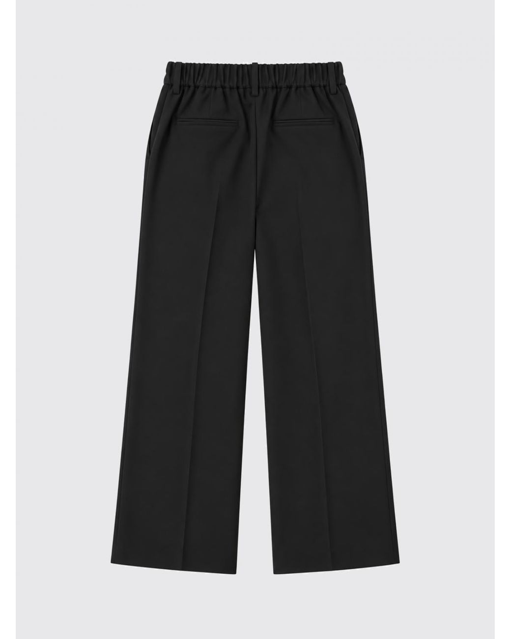 N°21 Black Pleated Wide-Leg Trousers