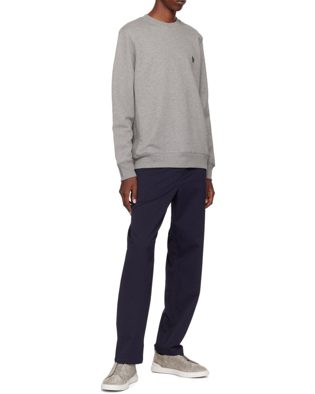 Paul Smith Gray Ps Paul Smith Zebra Patch Crewneck Sweatshirt for men