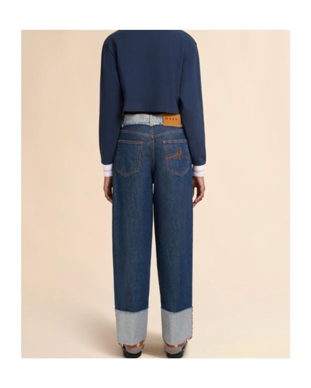 Marni Blue Denim Inside-Out Jeans