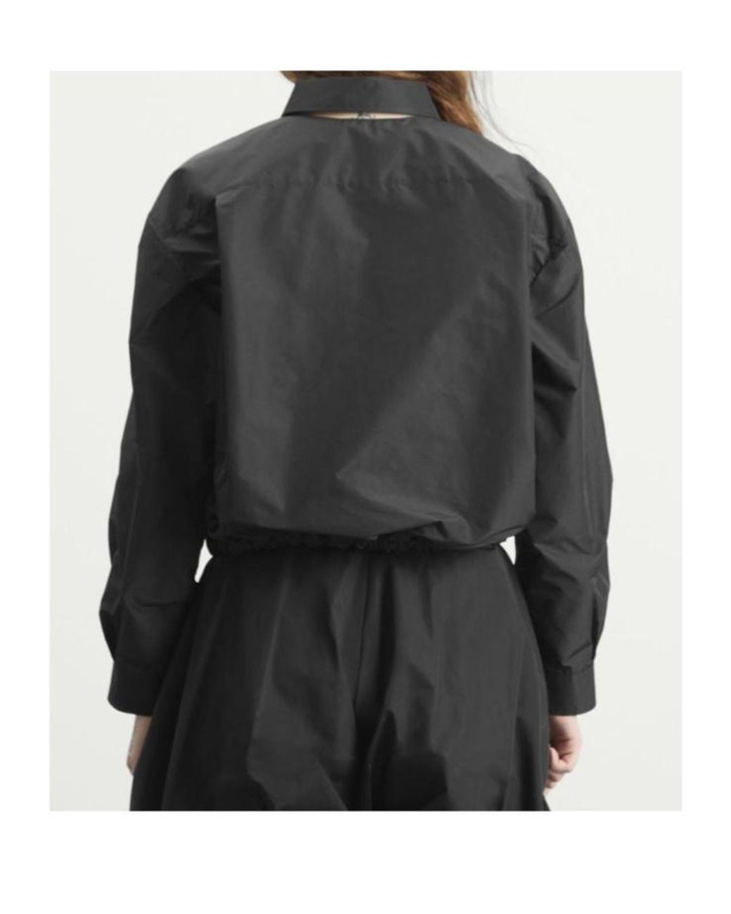 Jil Sander Black Elasticated-Hem Jacket