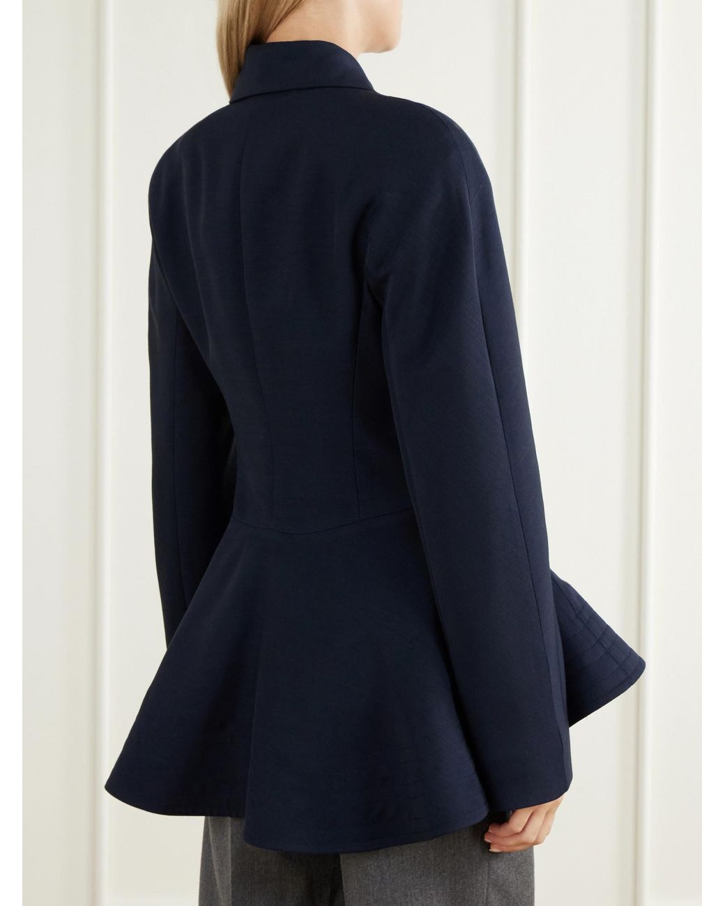 Stella McCartney Blue Crepe Peplum Jacket