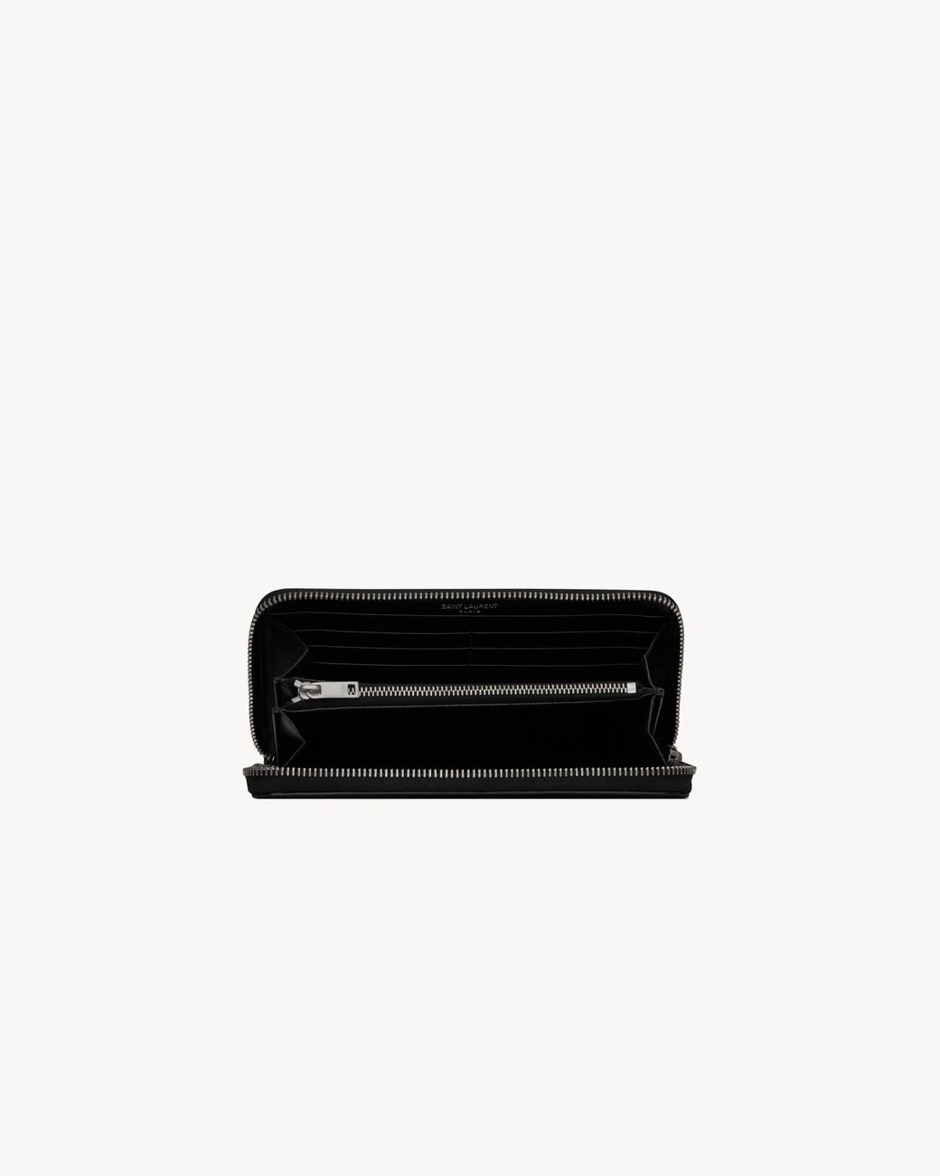 Saint Laurent Black Zippered Wallet for men
