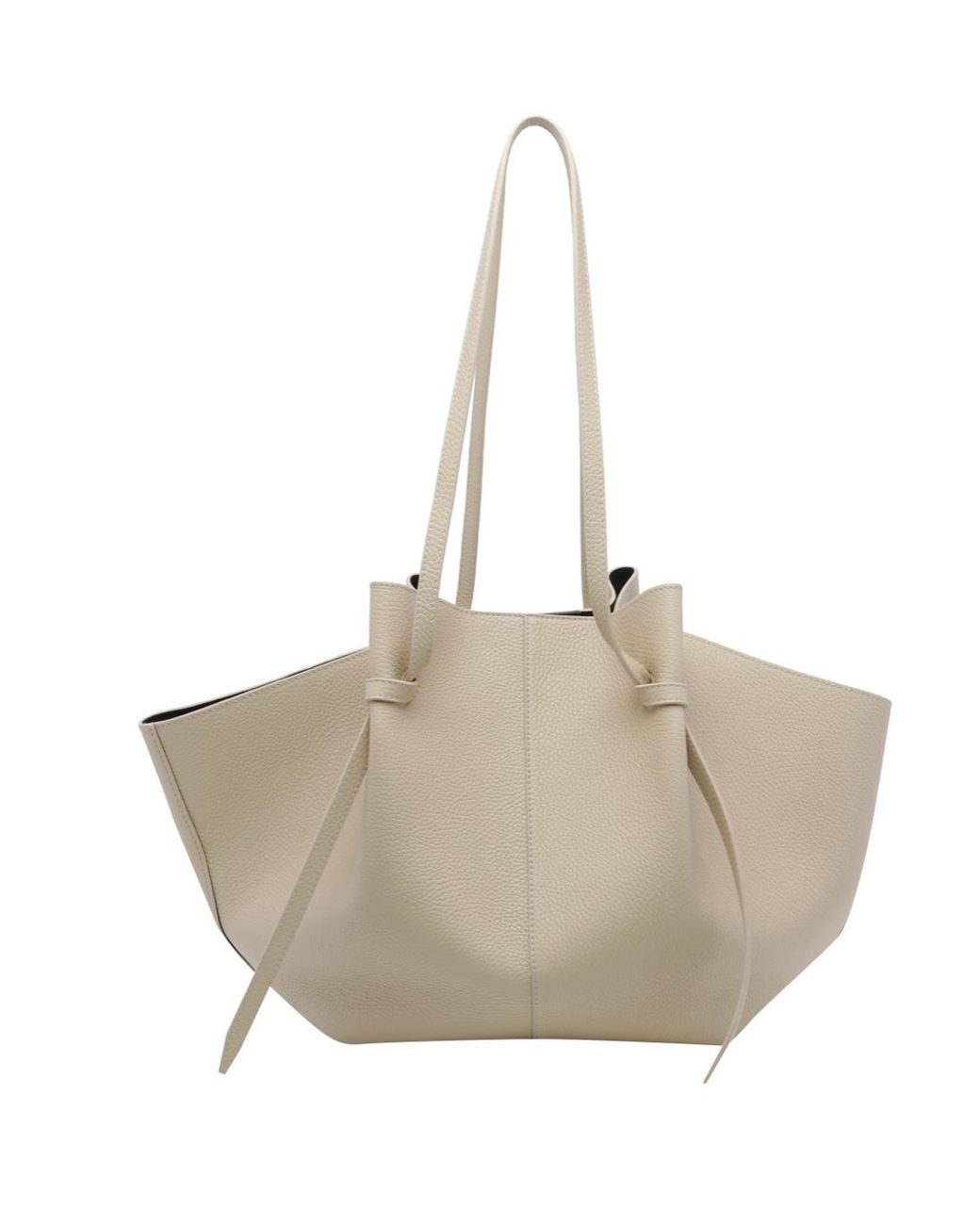 Yuzefi Natural Large Mochi Knot-Detail Shoulder Bag
