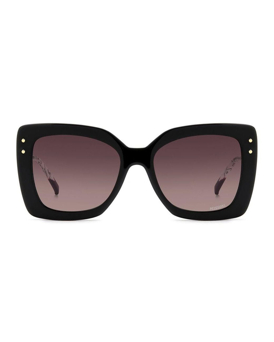 Missoni White Clip-On Square Sunglasses