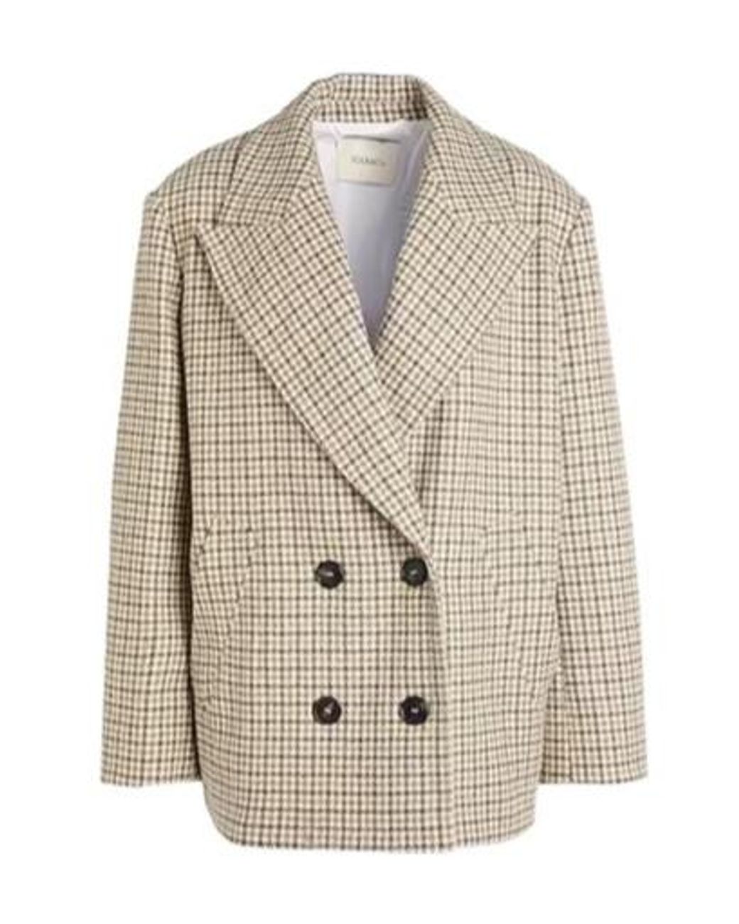 MAX&Co. Natural Double-Breasted Wool Coat