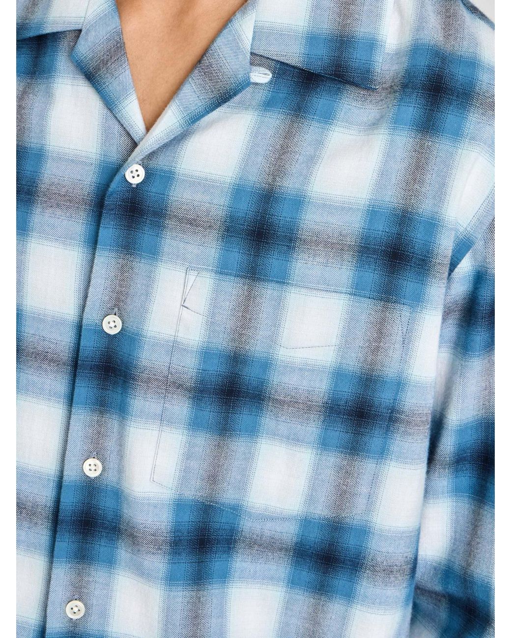J.W. Anderson Blue Shaded Checkered Shirt for men