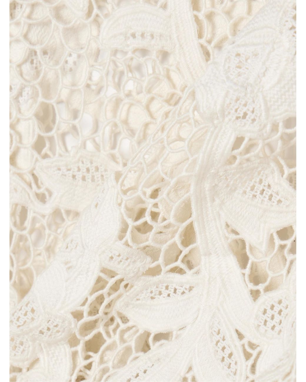 Zimmermann White Lace Crop Top