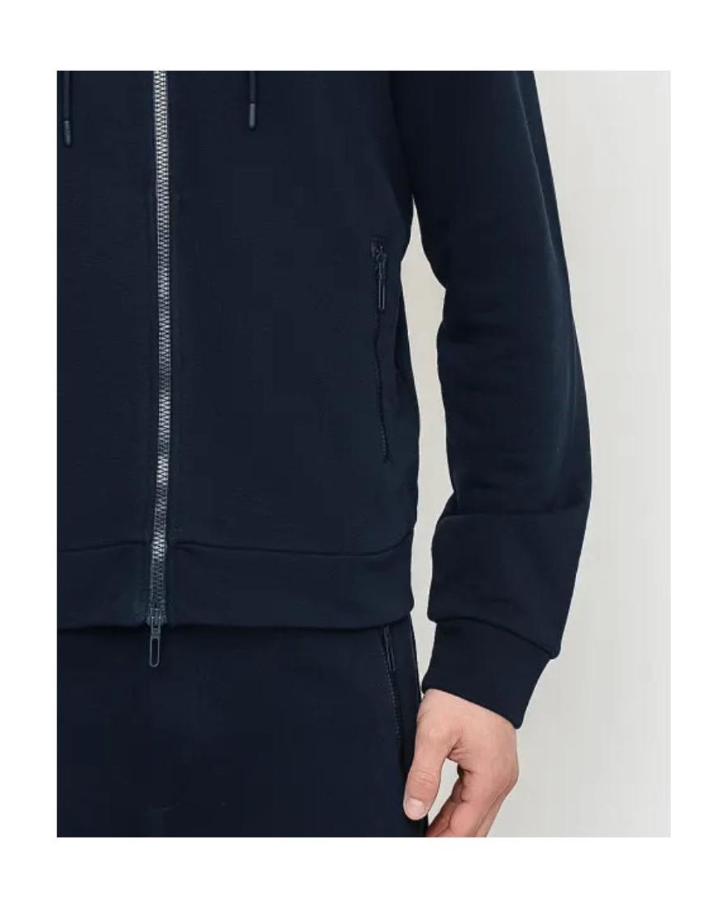 Emporio Armani Black Logo Hooded Sports Coat for men