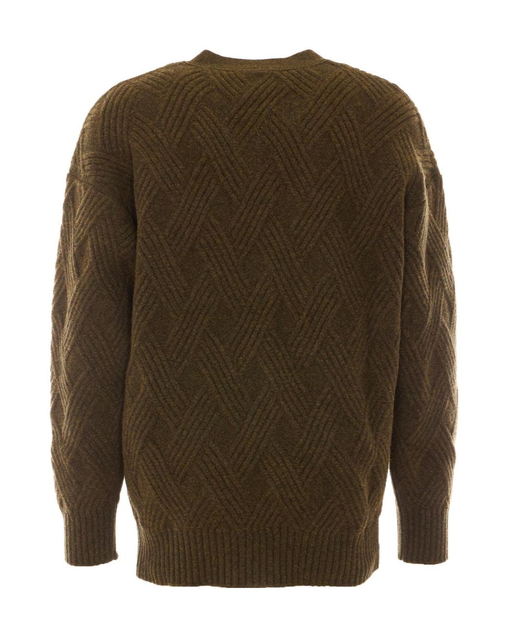 Lanvin Green Long-Sleeve Single-Breasted Cardigan for men