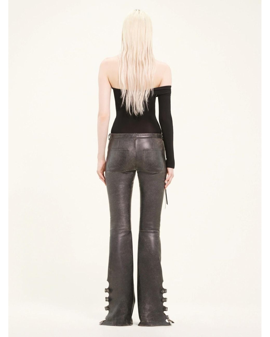 Courreges Black Twisted Single-Sleeve Jersey Top