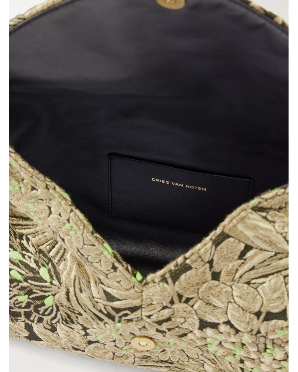 Dries Van Noten Natural Floral-Jacquard Shoulder Bag