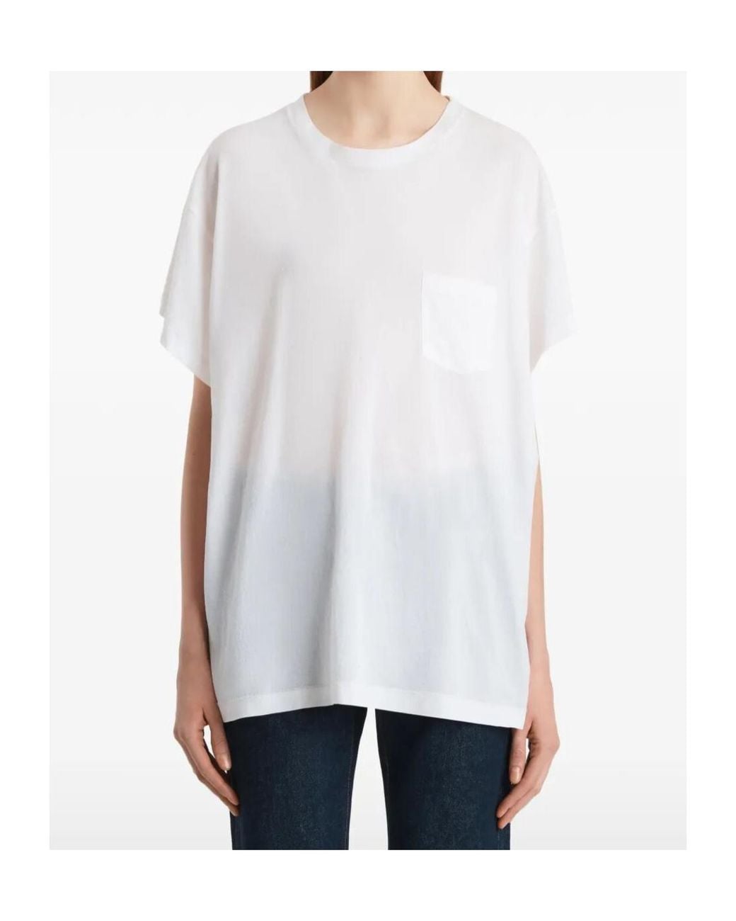 Khaite White Wanda Crewneck T-Shirt