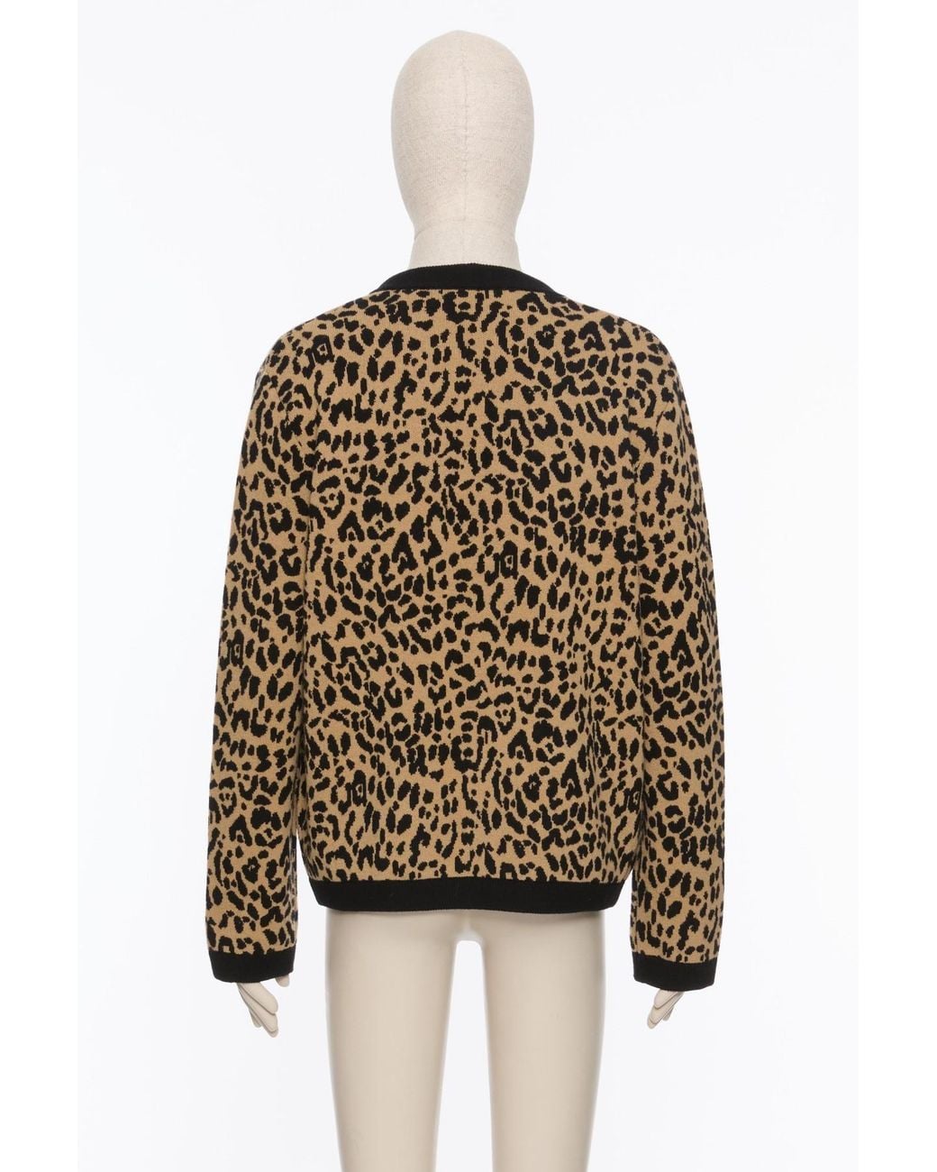 Valentino Multicolor Wool Cardigan With Fauve Eclat Animal Print Jacquard for men