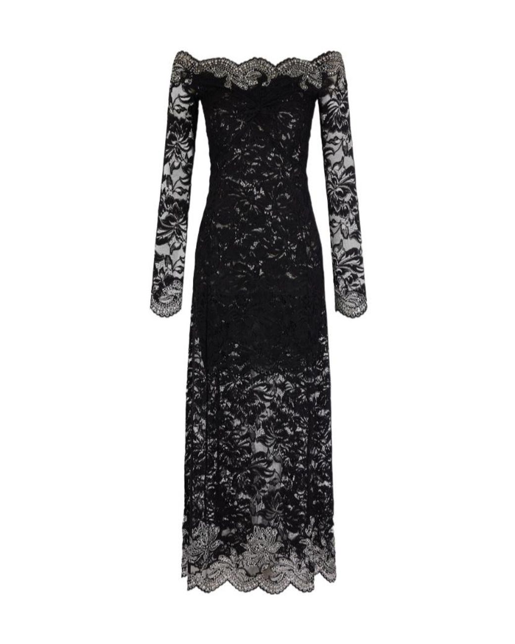 Rabanne Black Rabanne Laced Long Dress