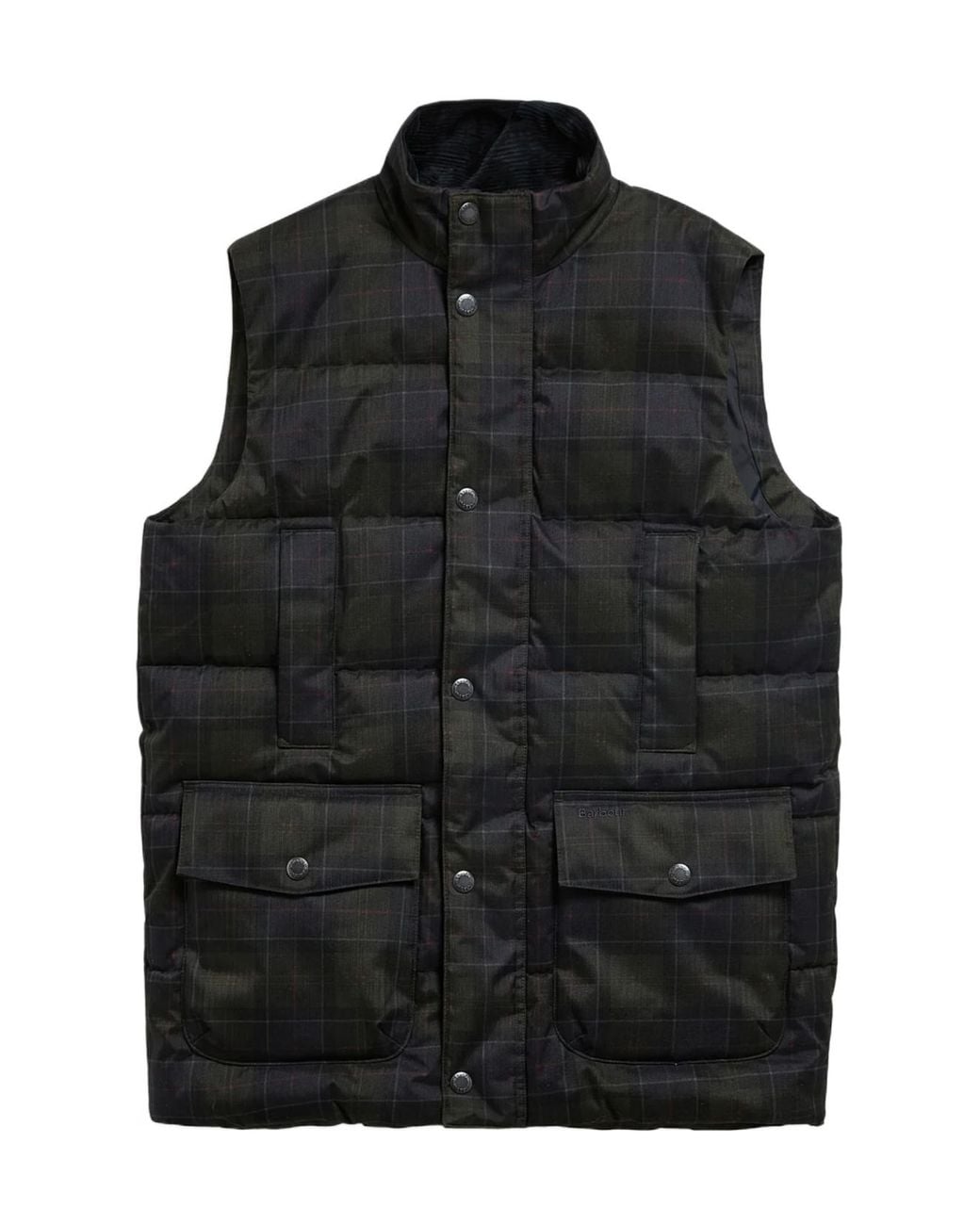 Barbour Black Checked Vest for men