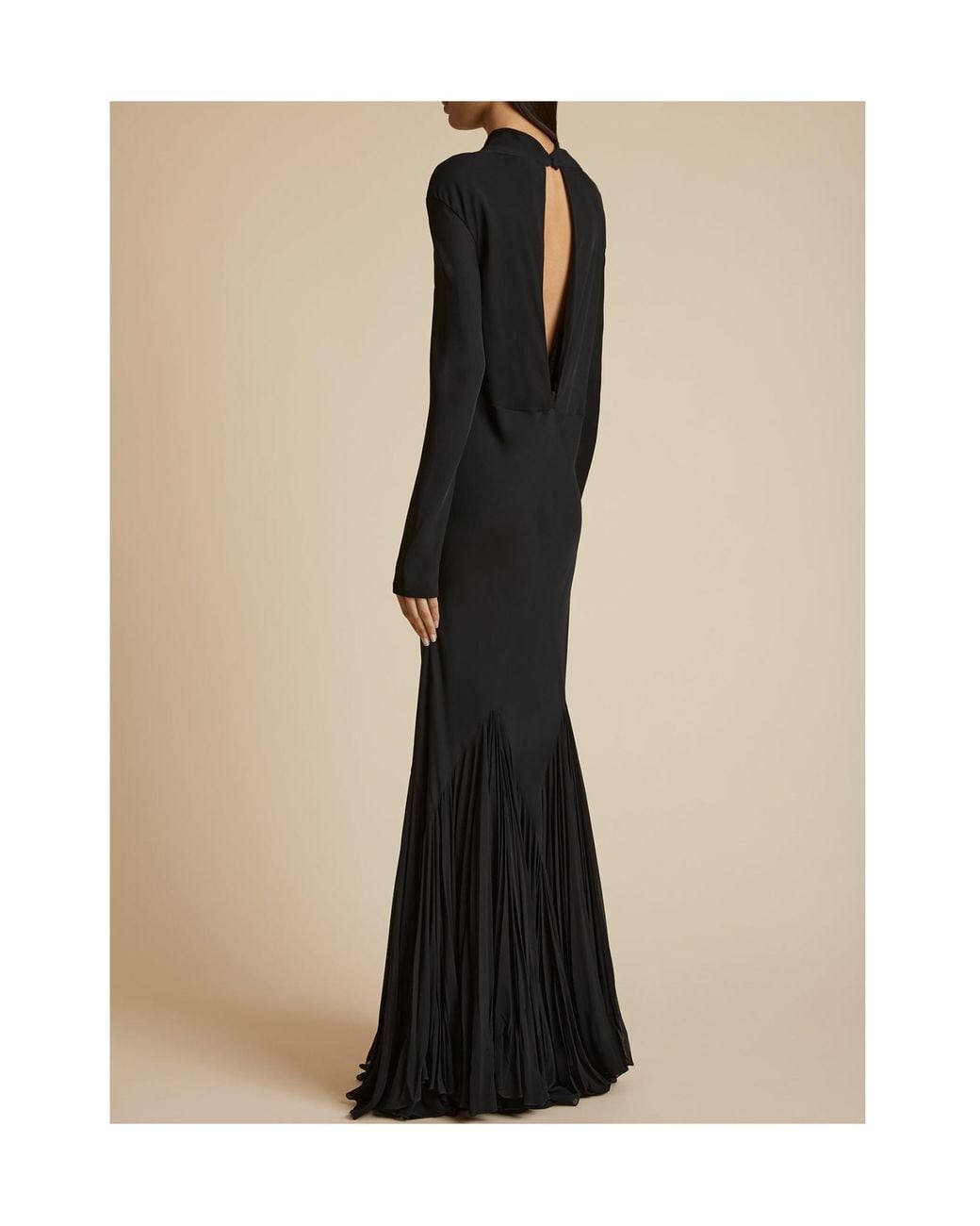 Khaite Black Long-Sleeved Dress