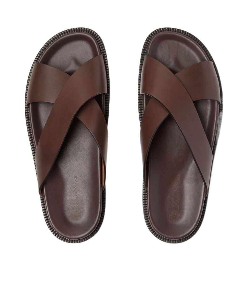 Loro Piana Brown Riviera Slide Walk for men