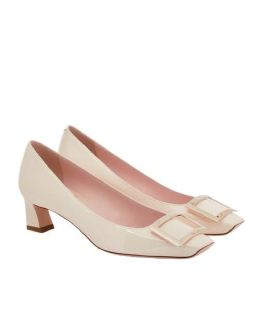 Roger Vivier Pink Trompette Patent Leather Pumps