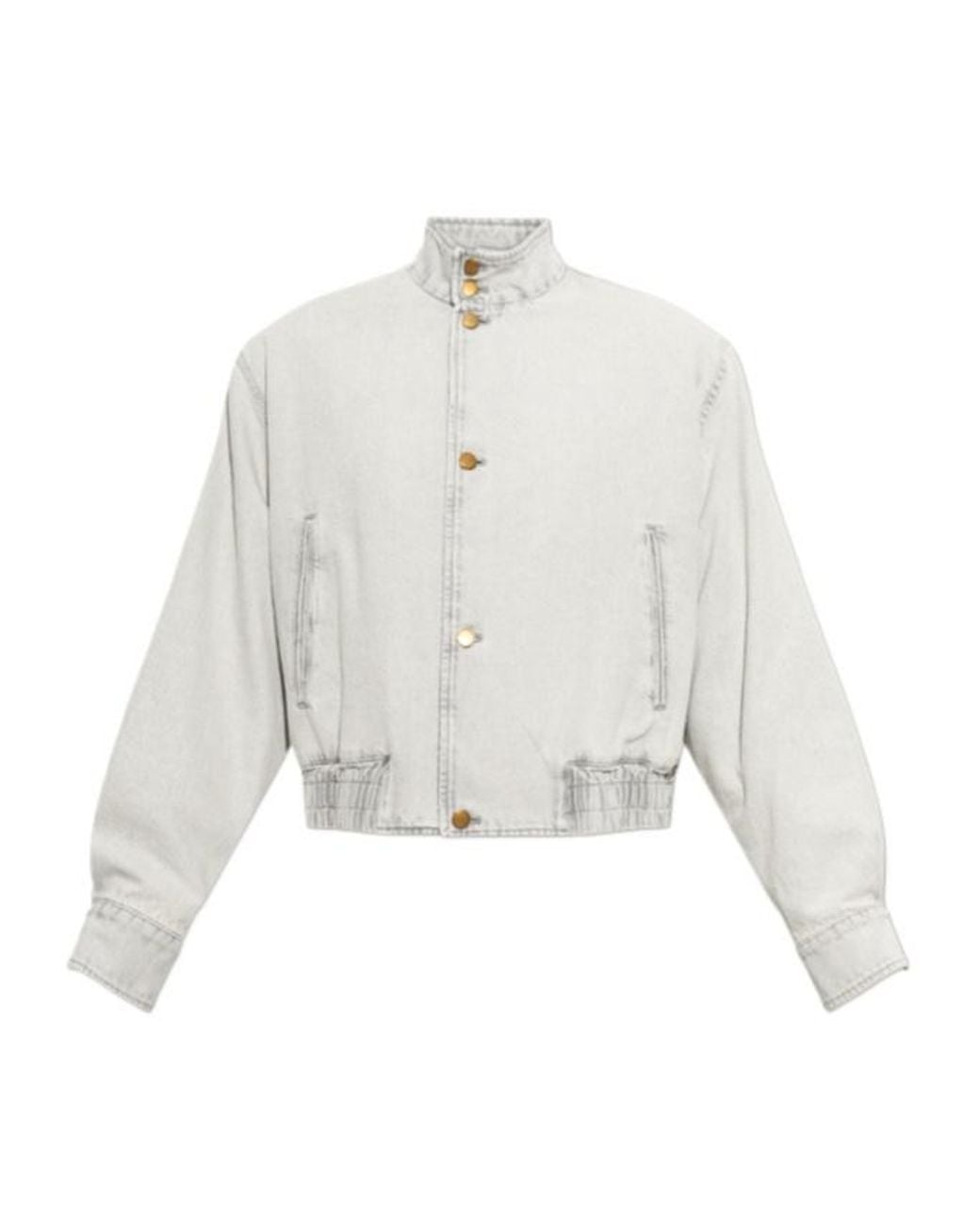 Jil Sander White Long-Sleeve Stand-Collar Jacket for men