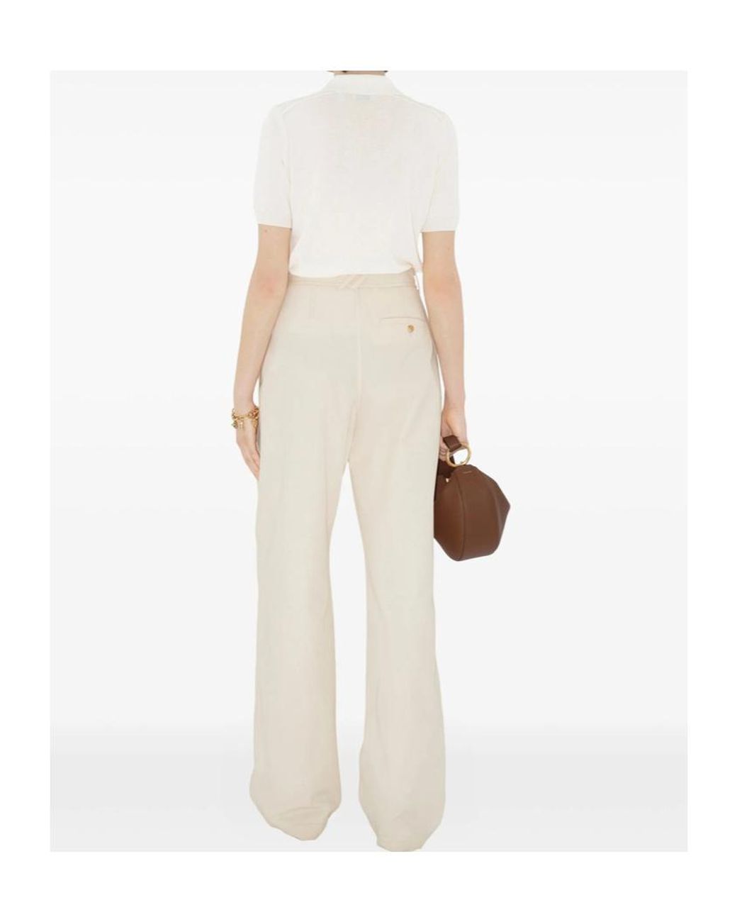 Burberry White Collared Short-Sleeve Knit Shirt