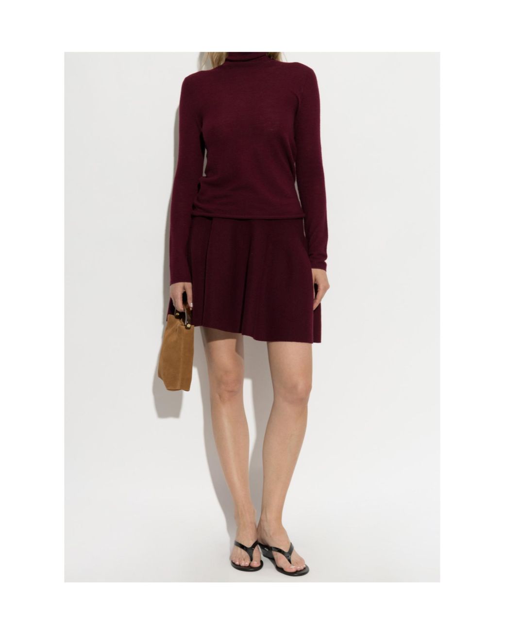Lisa Yang Purple Lory Turtleneck Knitted Top