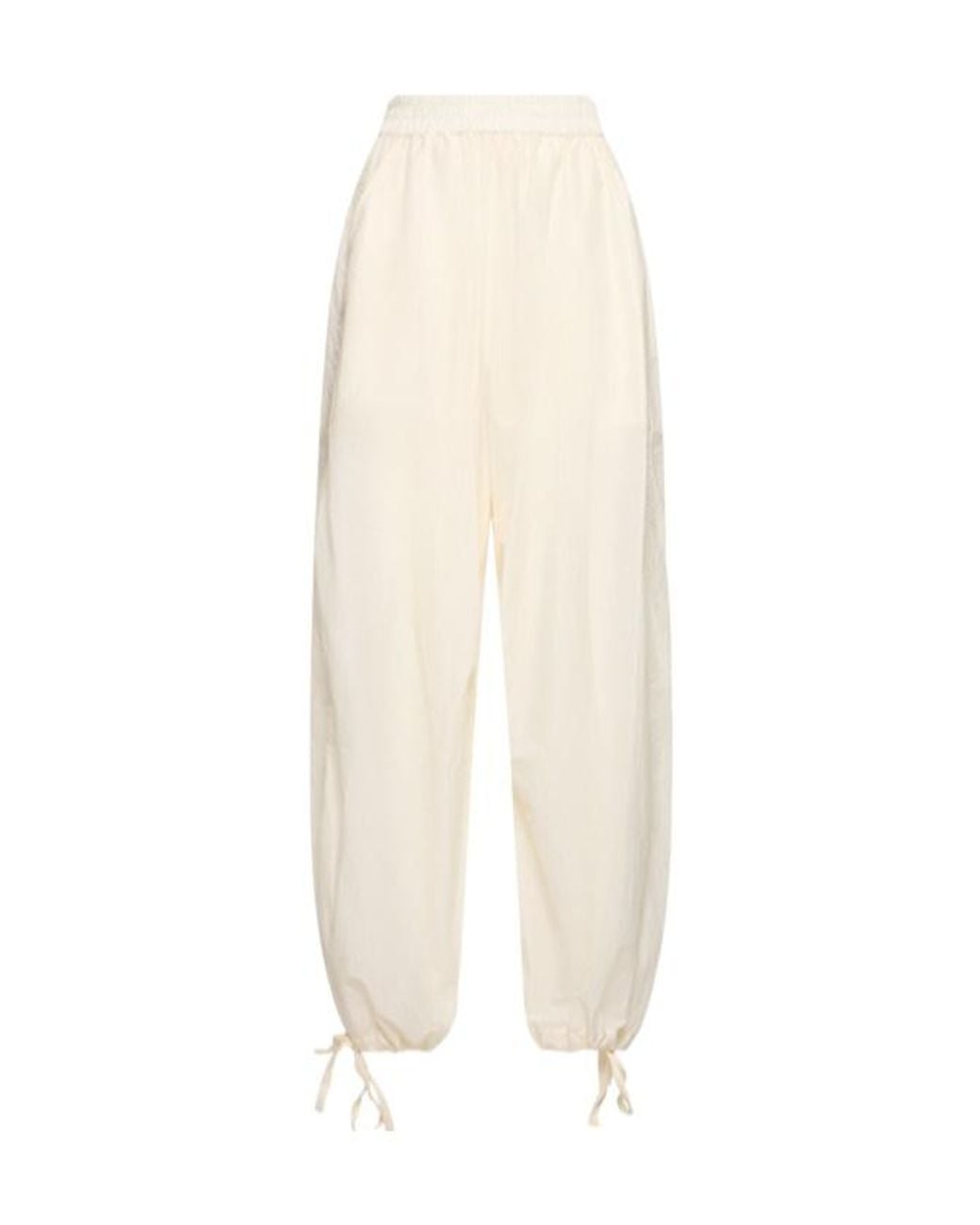Philosophy Di Lorenzo Serafini White Elastic Waist Casual Pants