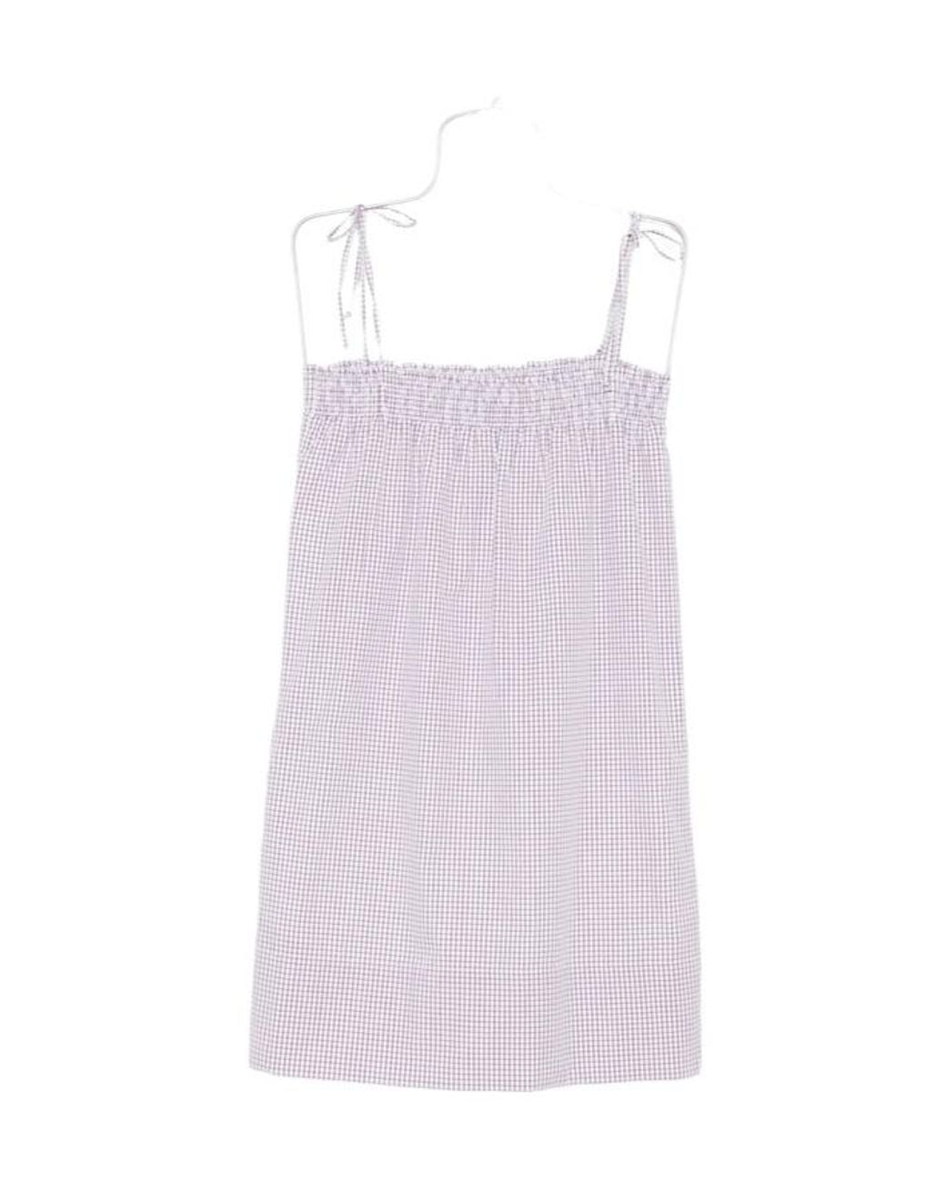 A.P.C. Purple Gingham Tie-Strap Dress