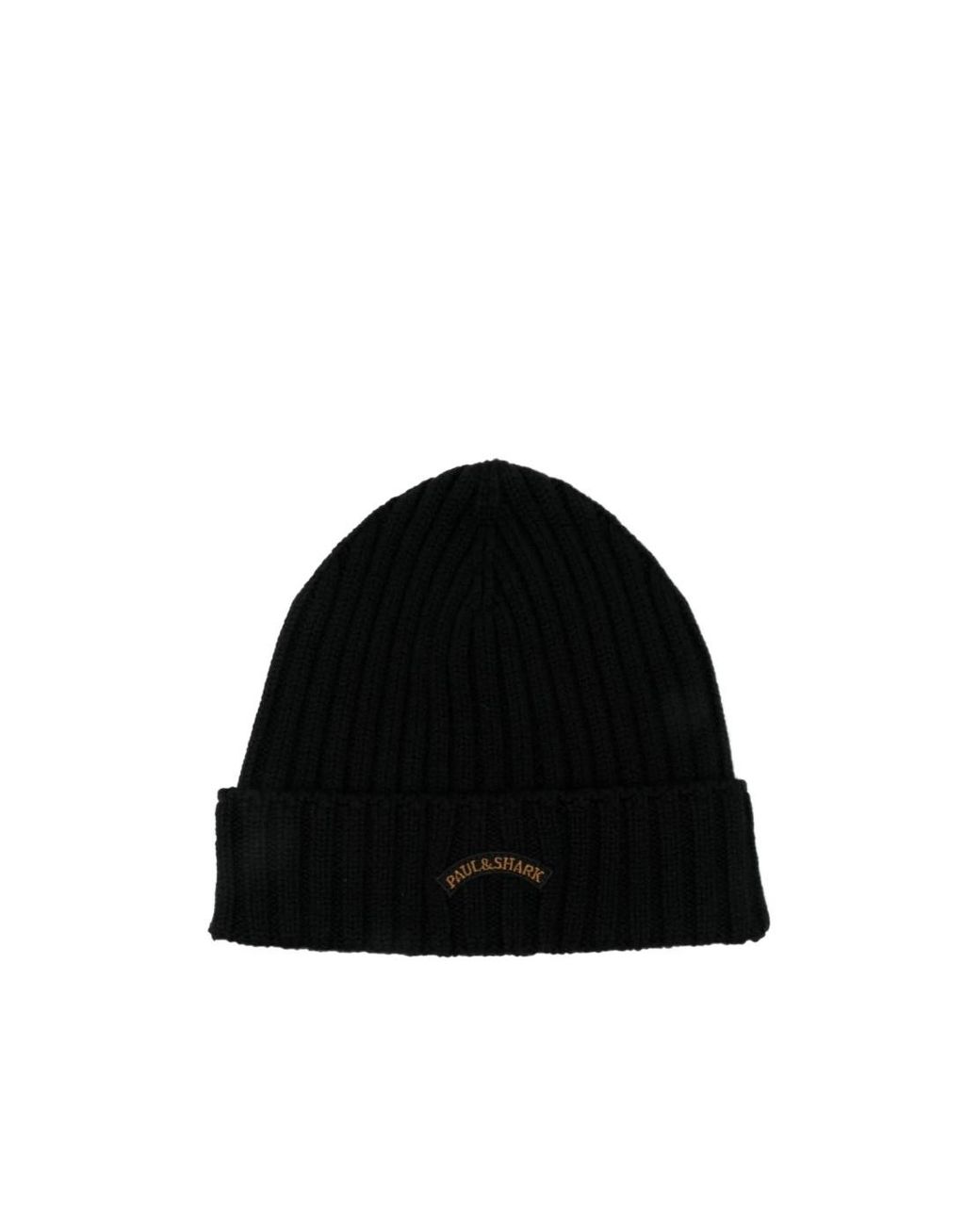 Paul & Shark Black Logo Patch Hat for men