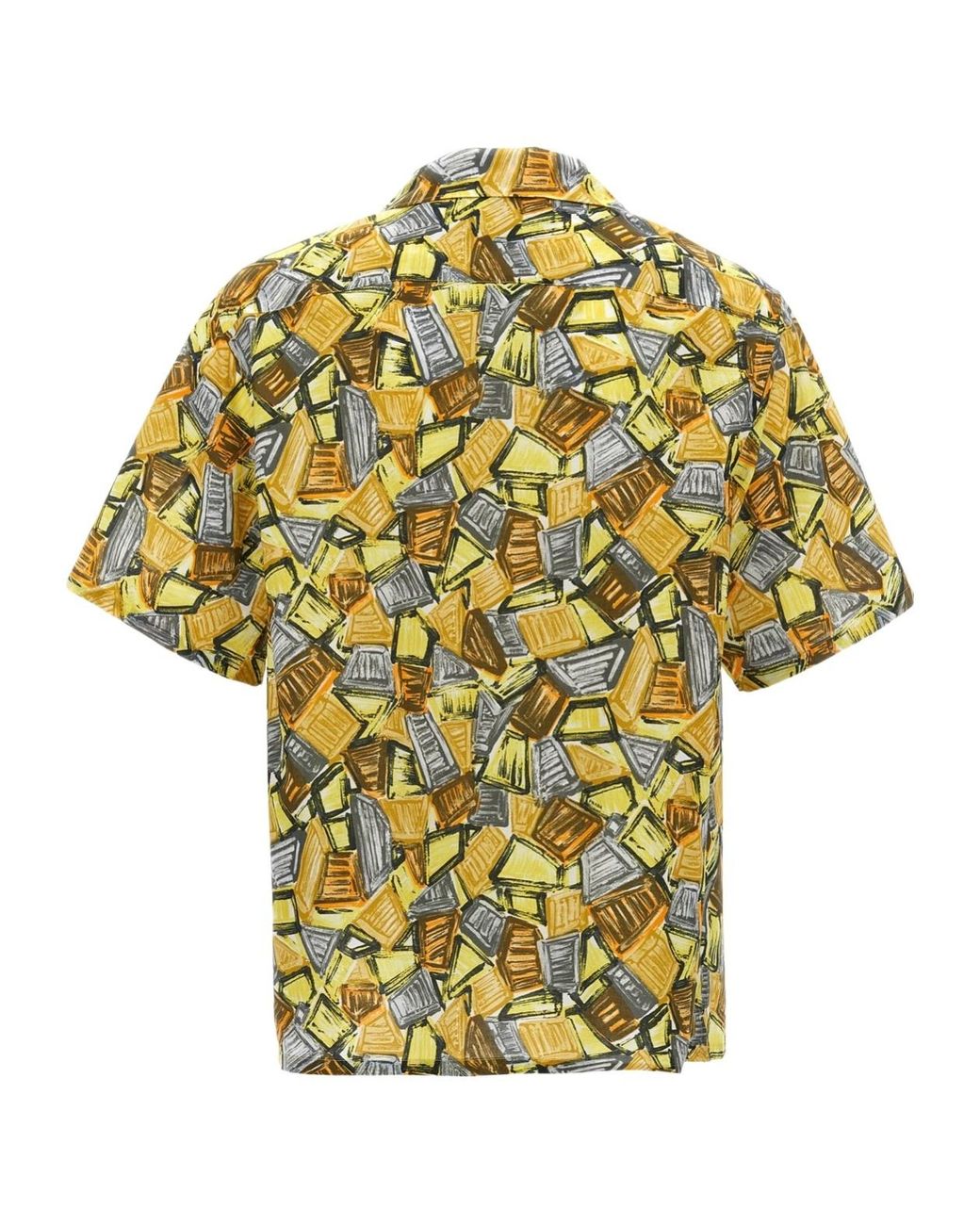 Prada Yellow 'Batista Triangl' Shirt for men