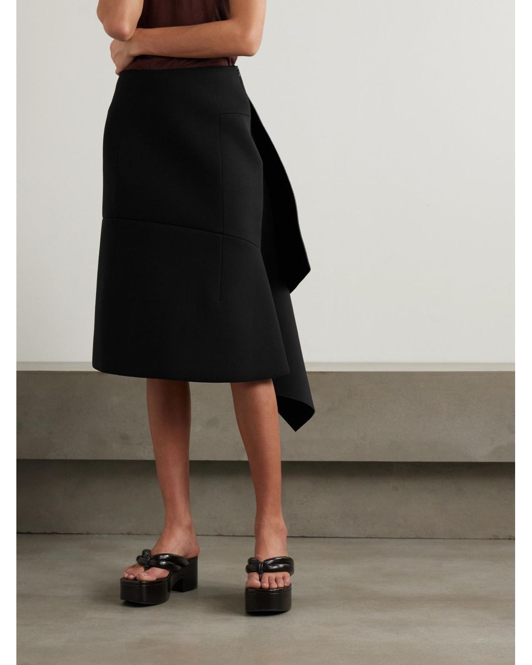Dries Van Noten Black Comfortable Midi Skirt